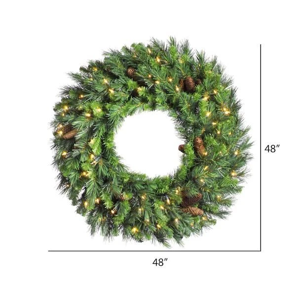 Vickerman Pre-Lit Artificial Christmas Wreath (03819) - Image 3