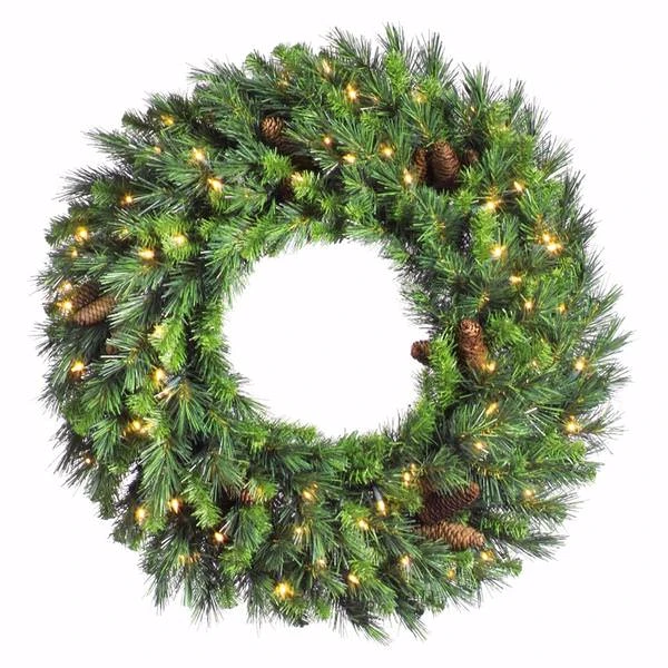Vickerman Pre-Lit Artificial Christmas Wreath (03819) - Image 2