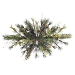 Vickerman Unlit Artificial Christmas Swag With Pine Cones And Grapevines (06328)