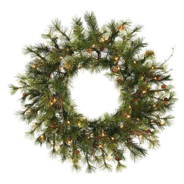 Vickerman Pre-Lit Artificial Christmas Wreath (06340) - Image 2