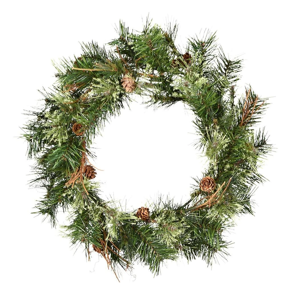 Vickerman Artificial Unlit Christmas Wreath With Pine Cones And Grapevines (06341)