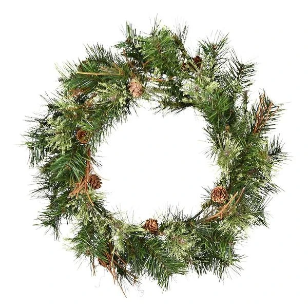 Vickerman Artificial Unlit Christmas Wreath With Pine Cones And Grapevines (06341) - Image 2