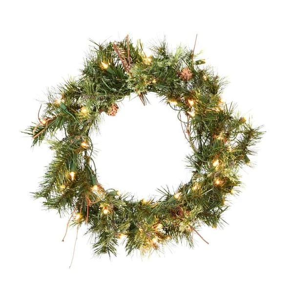Vickerman Pre-Lit Artificial Christmas Wreath (06342) - Image 2