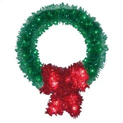 Vickerman Artificial Christmas Wreath And Bow (166055)
