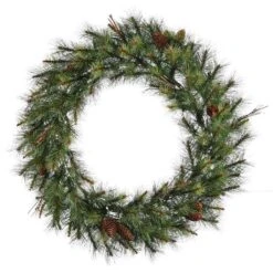 Vickerman Unlit Artificial Christmas Wreath With Pine Cones (22367)