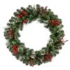 Vickerman Artificial Unlit Christmas Wreath With Berries (22411)