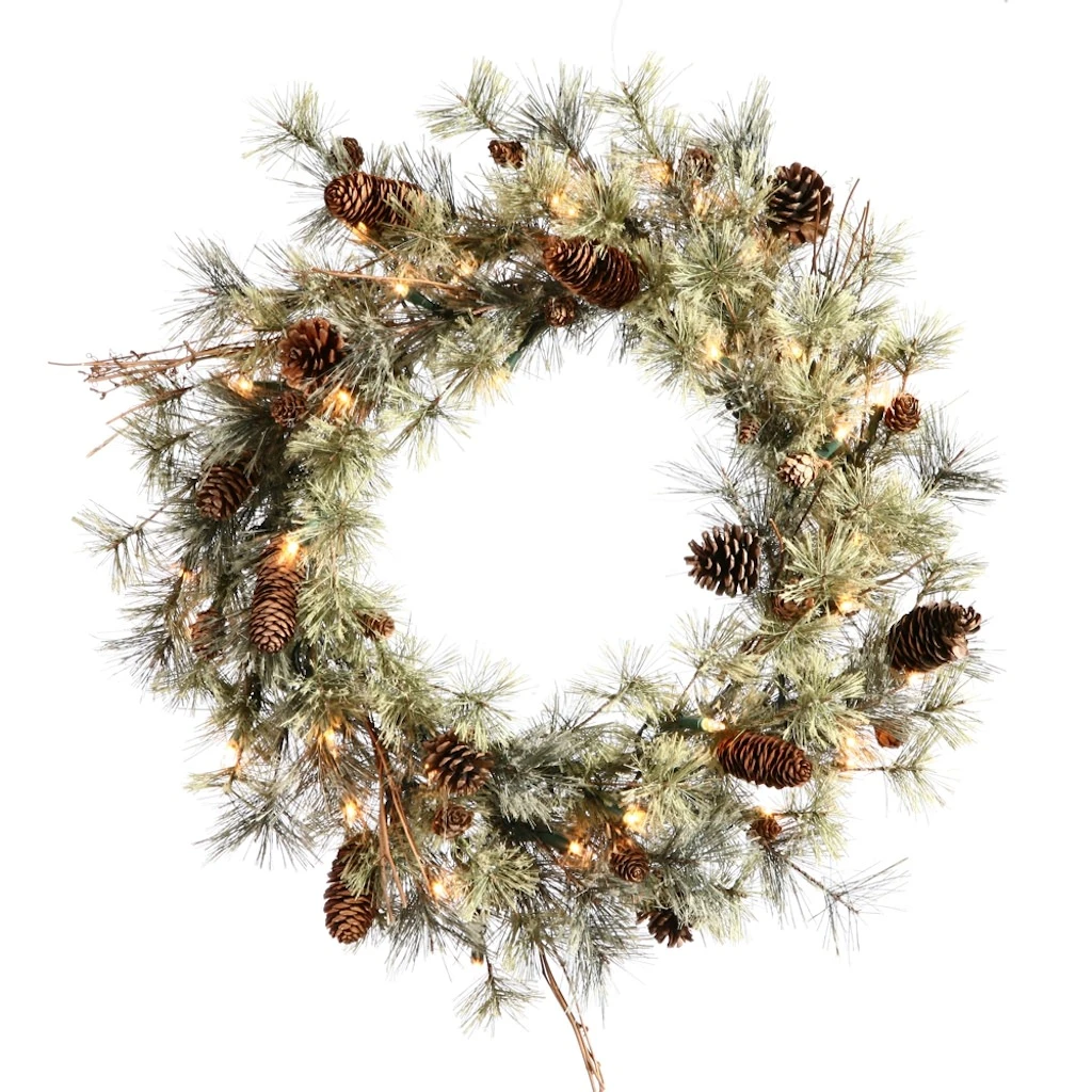 Vickerman Pre-Lit Artificial Christmas Wreath (22453)