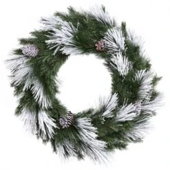Vickerman Unlit Artificial Christmas Wreath With Pine Cones (22807)