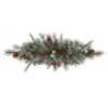 Vickerman Unlit Artificial Christmas Swag With Frosted Cones And Red Berries (27669)