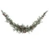 Vickerman Artificial Unlit Christmas Garland With Red Berries And Frosted Pine Cones (27673)
