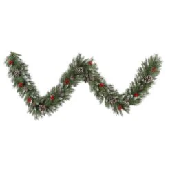 Vickerman Pre-Lit Artificial Christmas Garland With Red Berries (27790)
