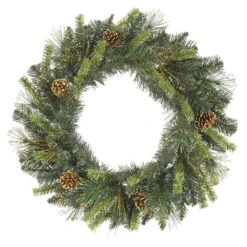 Vickerman Pre-Lit Artificial Christmas Wreath With Pine Cones (27909)