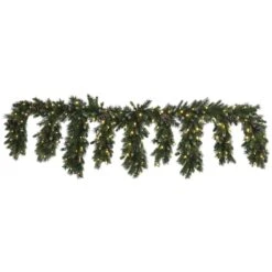 Vickerman Pre-Lit Artificial Christmas Garland With Berries And Pine Cones (31211)
