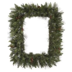 Vickerman Unlit Artificial Christmas Wreath With Berries And Pine Cones (32464)