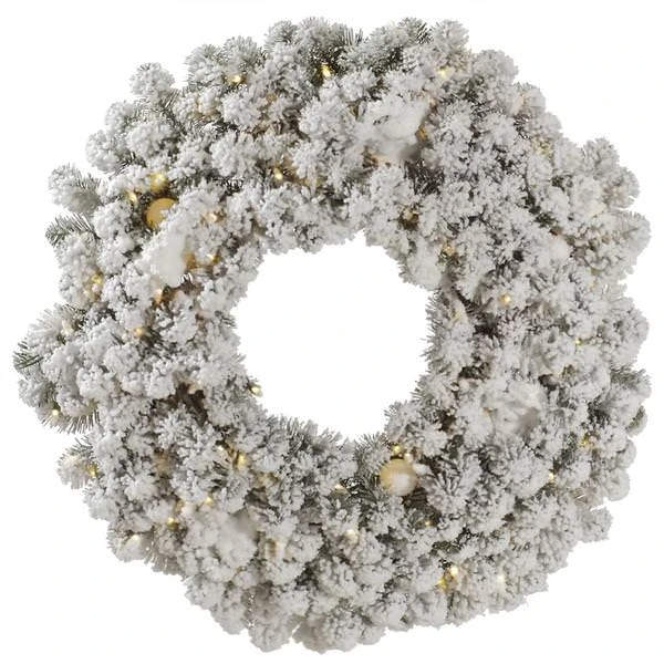 Vickerman Pre-Lit Artificial Christmas Wreath (32873) - Image 2
