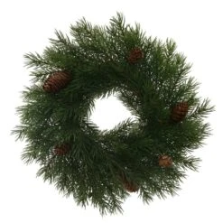 Vickerman Artificial Unlit Christmas Wreath With Pine Cones (33325)