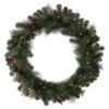 Vickerman Pre-Lit Artificial Christmas Wreath With Berries And Pine Cones (335048)