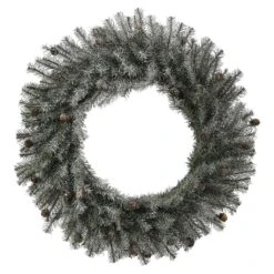 Vickerman Artificial Unlit Christmas Wreath With Pine Cones (335475)