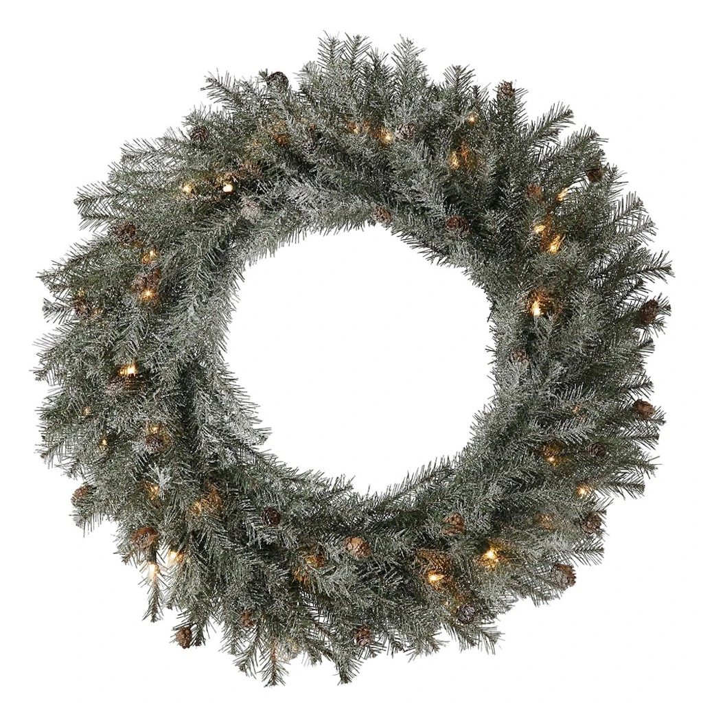 Vickerman Pre-Lit Artificial Christmas Wreath With Pine Cones (335505)