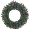 Vickerman Unlit Artificial Christmas Wreath With Pine Cones And Red Berries (370650)