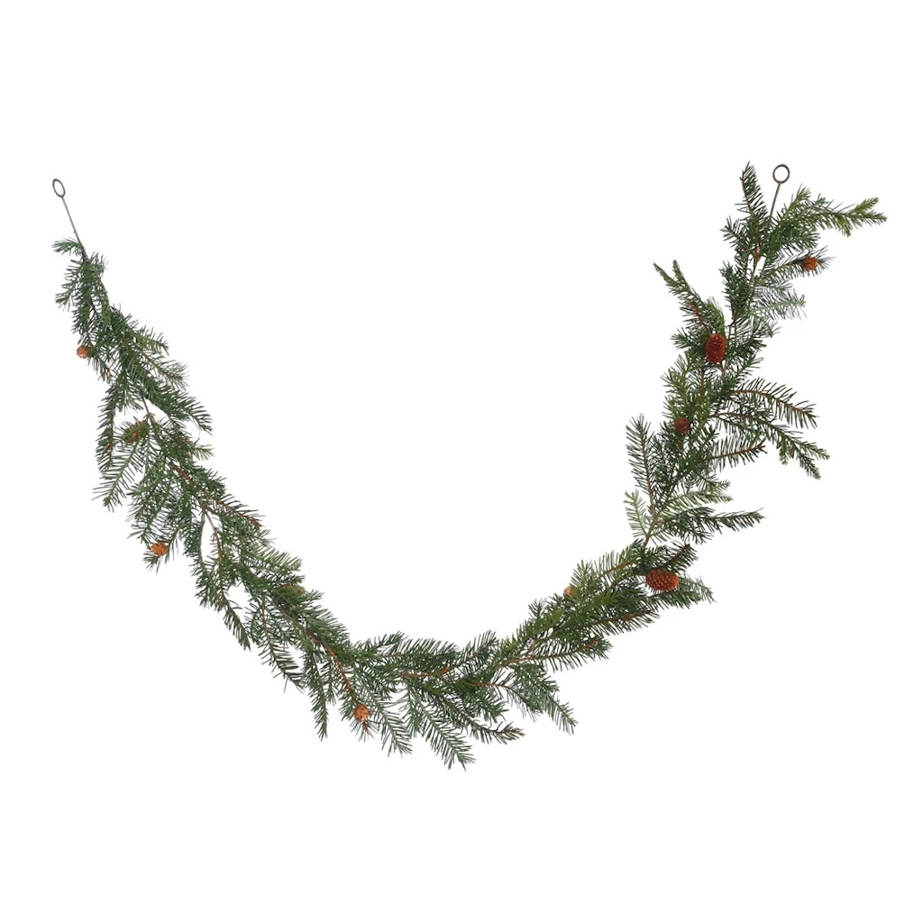 Vickerman Artificial Unlit Christmas Garland With Pine Cones (371671)