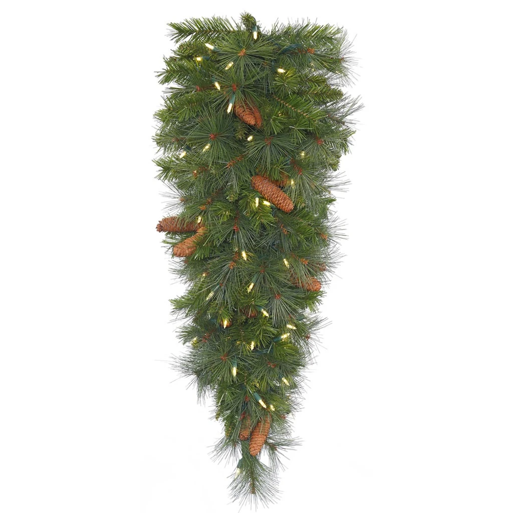 Vickerman Pre-Lit Artificial Christmas Teardrop With Pine Cones (373408)