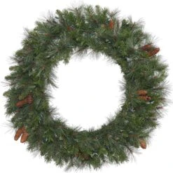 Vickerman Artificial Unlit Christmas Wreath With Pine Cones (373644)