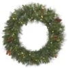 Vickerman Pre-Lit Artificial Christmas Wreath With Pine Cones (373699)