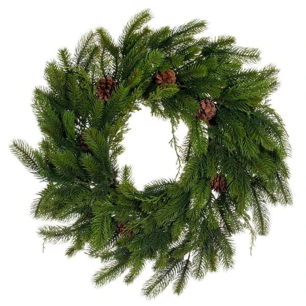 Vickerman Unlit Artificial Christmas Wreath (743195) - Image 2